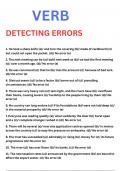 Verb Detecting errors 
