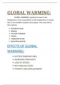 GLOBAL WARMING