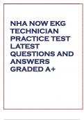 NHA NOW EKG TECHNICIAN PRACTICE TEST LATEST QUESTIONS AND ANSWERS GRADED A+