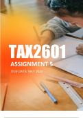 TAX2601 ASSIGNMENT 5 2024