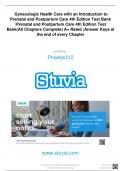 Gynecologic Health Care: With an Introduction to Prenatal and Postpartum Care, 4th Edition TEST BANK by Kerri Durnell Schuiling, All Chapters 1 - 35, Complete Newest Version