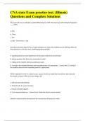 CNA state Exam practice test. (Illinois) Questions and Complete Solutions.