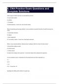 IL CNA Practice Exam Questions and Complete Solutions.