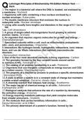 Test Bank for Lehninger Principles of Biochemistry 7th Edition by Nelson (complete, questions/answers/rationales) | Lehninger Principles of Biochemistry 7th Edition Nelson Test Bank