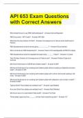 API 653 Exam Questions with Correct Answers 