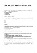 Med gas study questions NFPA99 2024 Graded A+  & Verified