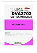 DVA3703 PAST EXAM MAY/JUNE 2023