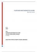 OCR 2023 GCE FURTHER MATHEMATICS B MEI Y421/01: MECHANICS MAJOR A LEVEL QUESTION PAPER & MARK SCHEME (MERGED)