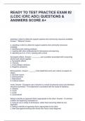 READY TO TEST PRACTICE EXAM #2 (LCDC ICRC ADC) QUESTIONS & ANSWERS SCORE A+