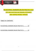 RN MATERNAL NEWBORN ONLINE PRACTICE 2023 A & B WITH QUESTIONS AND ANSWERS, RATIONALES, 100% VERIFIED NEWEST VERSION