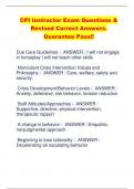 CPI Instructor Exam Questions &  Revised Correct Answers.  Guarantee Pass!CPI Instructor Exam Questions &  Revised Correct Answers.  Guarantee Pass!