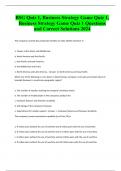 BSG Quiz 1, Business Strategy Game Quiz 1, Business Strategy Game Quiz 1 Questions and Correct Solutions 2024