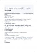 84 questions med gas with complete solutions