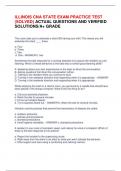 ILLINOIS CNA STATE EXAM PRACTICE TEST (SOLVED) ACTUAL QUESTIONS AND VERIFIED SOLUTIONSA+ GRADE