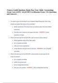 Frances Guide Questions Bank| Pass Your Adult- Gerontology Acute Care (ANCC AGACNP) Certification Exam | 531 Questions and Answers.