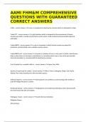 AAMI FHM&M COMPREHENSIVE QUESTIONS WITH GUARANTEED CORRECT ANSWERS