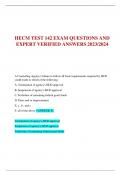 HECM TEST 142 EXAM QUESTIONS AND EXPERT VERIFIED ANSWERS 2023/2024 