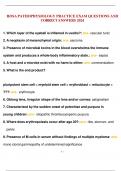 HOSA PATHOPHYSIOLOGY PRACTICE EXAM QUESTIONS AND CORRECT ANSWERS 2024 