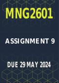 MNG2601 Assignment 9 Due 29 May 2024
