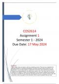 COS2614 Assignment 1 2024 [DUE DATE : 17 May 2024] (CODE + LINK TO PROJECT)