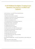 S-130 Wildland Firefighter Training Exam Questions And Answers (Verified And Updated)