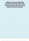 WGU D097 Educational Foundations |ASA 1| Task 2 -PERFORMANCE-BASED PORTFOLIOS, Task 3- PROGRAM REQUIREMENTS, Task 4- LANGUAGE LEARNERS AND SPECIAL EDUCATION Western Governors University