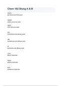 Chem 162 Stong A & B with complete solution 