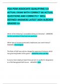 PGA PGM ASSOCIATE QUALIFYING 3.0 ACTUAL EXAM WITH CORRECT 66 ACTUAL QUESTIONS AND CORRECTLY  WELL DEFINED ANSWERS LATEST 2024 ALREADY GRADED A+         