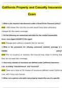 California Adjuster Test BUNDLED CA State Life Insurance Practice Exam A CA Property and Casualty Insurance Practice Exam  California Insurance Adjuster Exam  CA PSI Adjusters License Exam Questions with 100% Correct Answers | Updated & Verified