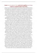 ethical issues in social and cognitive psychology (12) evaluation essay