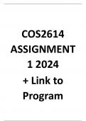 COS2614 Assignment 1 Answers 2024 + Link to Program