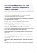 Foundations of Education - An EMS Approach - Chapter 1 - Attributes of Effective