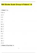 NIH Stroke Scale Group A Patient 1-6 Questions with 100% Correct Answers | Updated & Verified