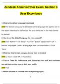 Zendesk Administrator Exam Section 3 User Experience Test 2024 Questions with 100% Correct Answers | Updated & Verified