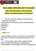 2024 RN Exit Hesi V1, V2, V3, V4, V5, V6, V7, Each Exam with 160 NGN Questions And Answers, 100% Verified Newest Version