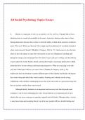 All Social Psychology Topics Essays