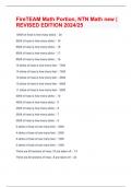 FireTEAM Math Portion, NTN Math new | REVISED EDITION 2024/25