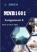 MNB1601 Assignment 6 Due 27 May 2024