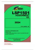 LSP1501 ASSIGNMENT 3 DUE 29 MAY 2024 1.1 Look at each of the activities in column A and match them with an item in column B. (5)