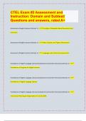 CTEL Exam #2 Assessment and  Instruction: Domain and Subtest/  Questions and answers, rated A+