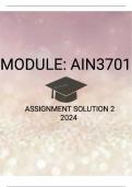 AIN3701 ASSIGNMENT 2 SOLUTION 2024 