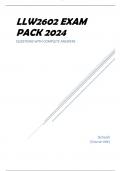 LLW2602 EXAM PACK 2024