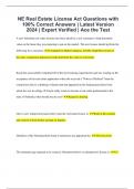 NE Real Estate License Act Questions with 100% Correct Answers | Latest Version 2024 | Expert Verified | Ace the Test