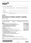 QP-ReligiousStudies-G-10Nov20-PM with 100% Correct Answers