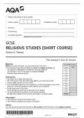 8061-5-QP-ReligiousStudies-G with 100% Correct Answers