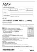 8061-2-QP-ReligiousStudies-G with 100% Correct Answers