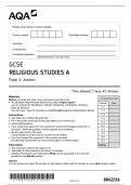 8062-16-QP-ReligiousStudies with 100% Correct Answers