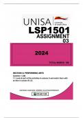 LSP1501 ASSIGNMENT 03...DUE 2024