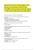 General Pest Control Subcategory Test, General and Structural Pest Control 7A_CORE, General