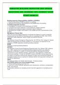 ASBESTOS BUILDING INSPECTOR 2024 UPDATE QUESTIONS AND ANSWERS 100% CORRECT EXAM STUDY GUIDE A+